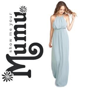 NEW Show Me Your MuMu Heather Halter Dress Green S